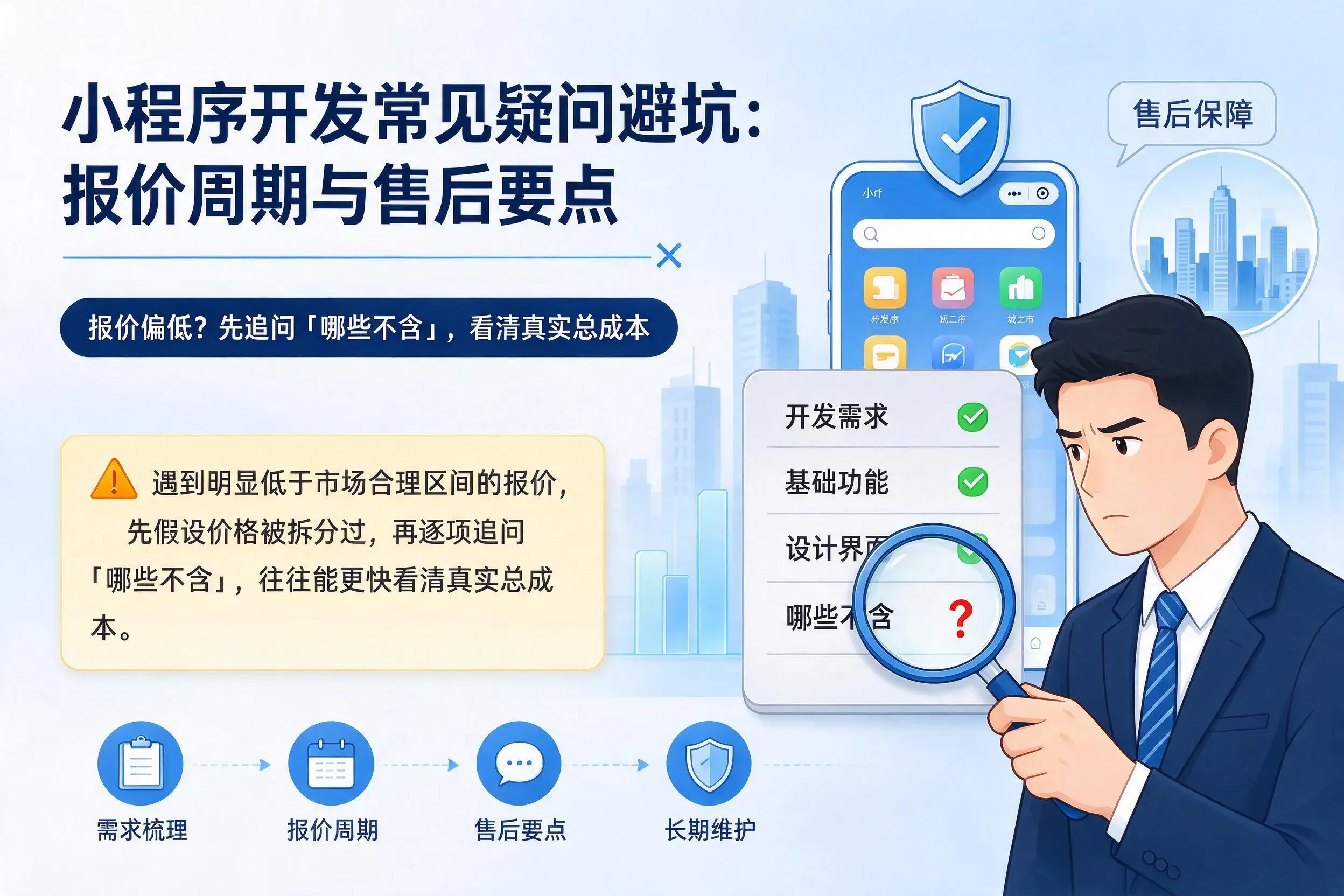 福州小程序开发常见疑问避坑:报价周期与售后要点