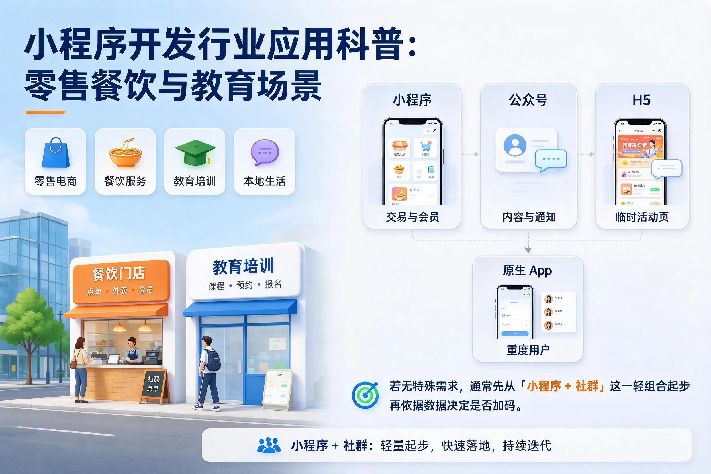 福州小程序开发行业应用科普：零售餐饮与教育场景