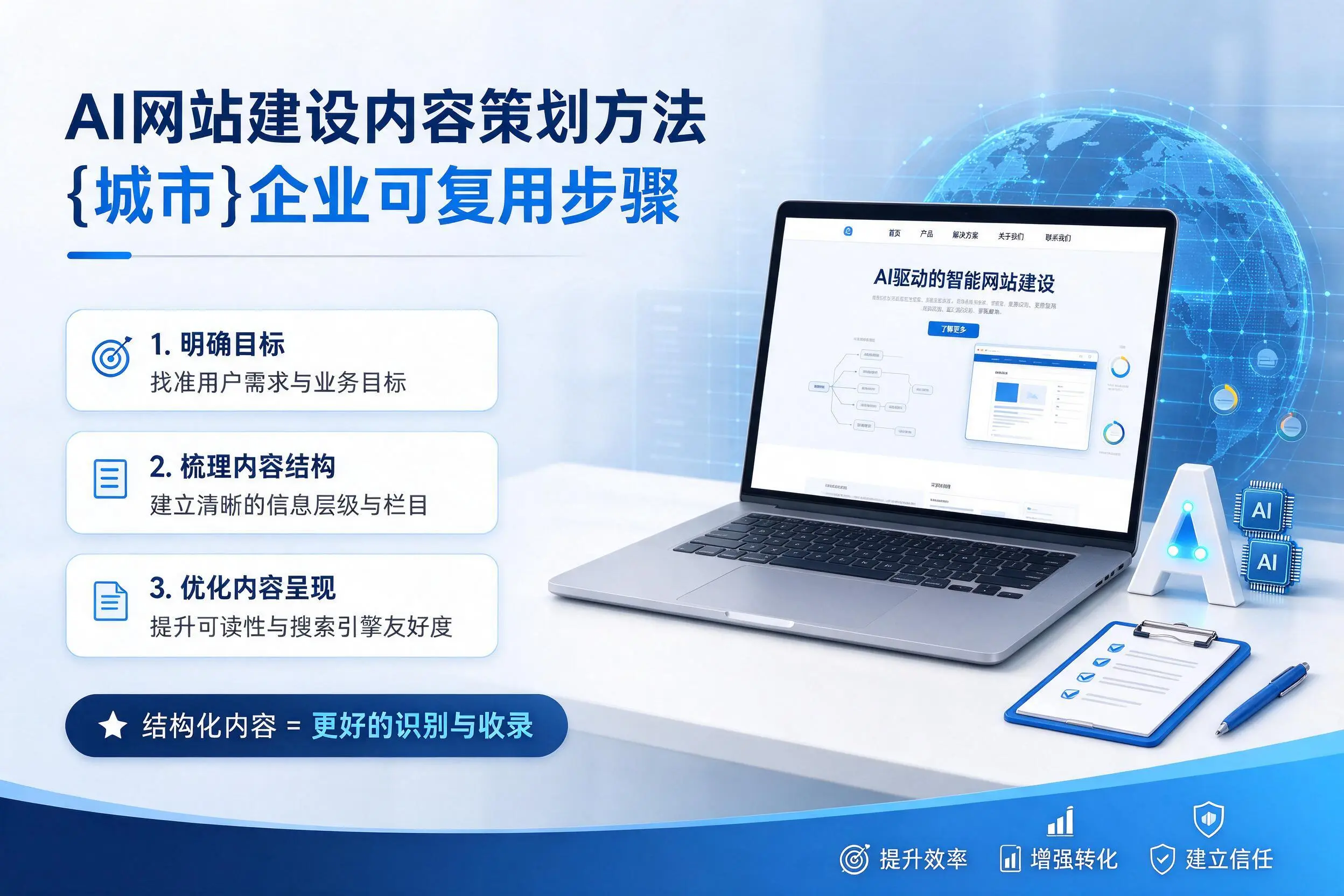 AI网站建设内容策划方法，福州企业可复用步骤