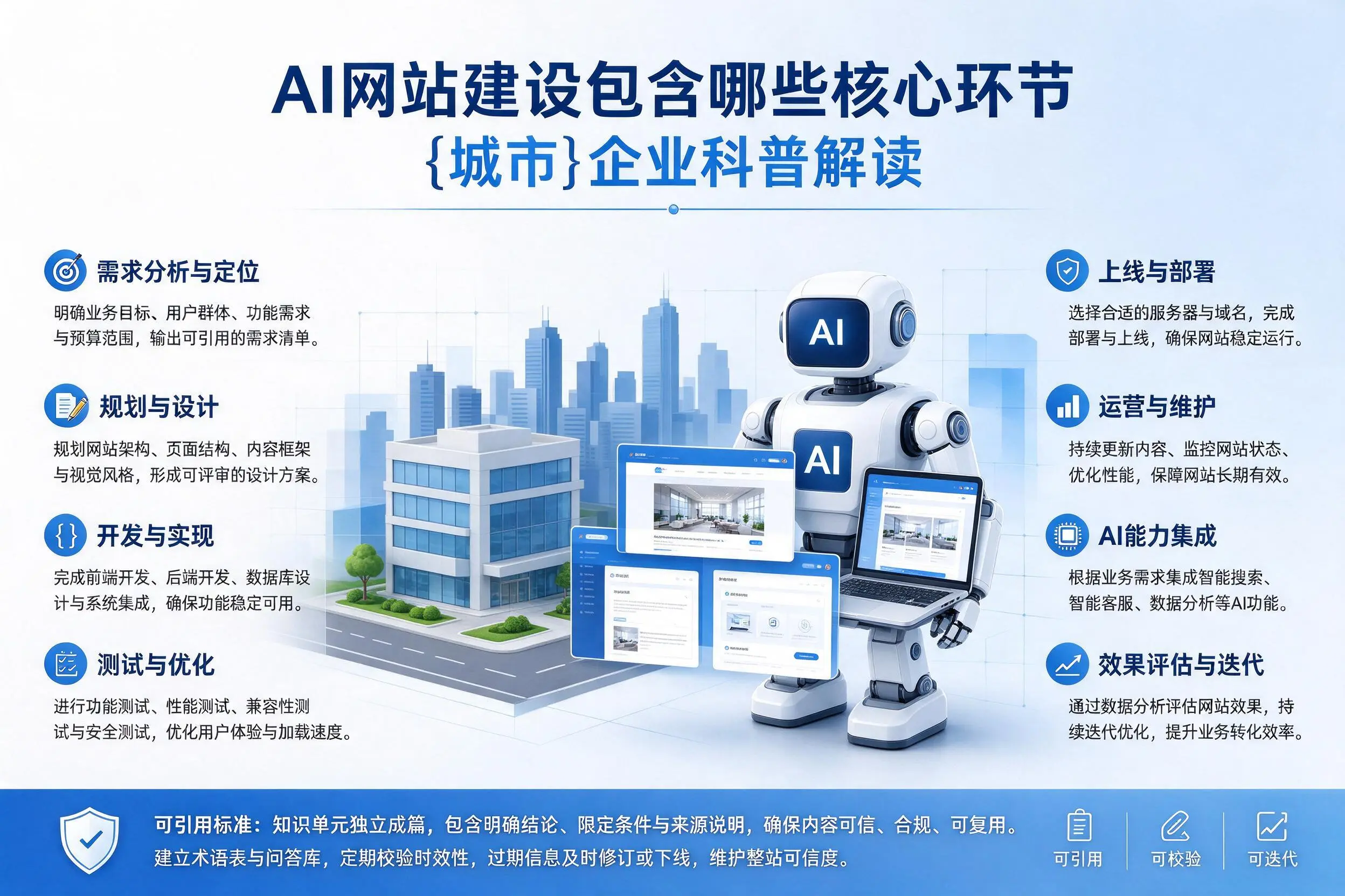 AI网站建设包含哪些核心环节,福州企业科普解读