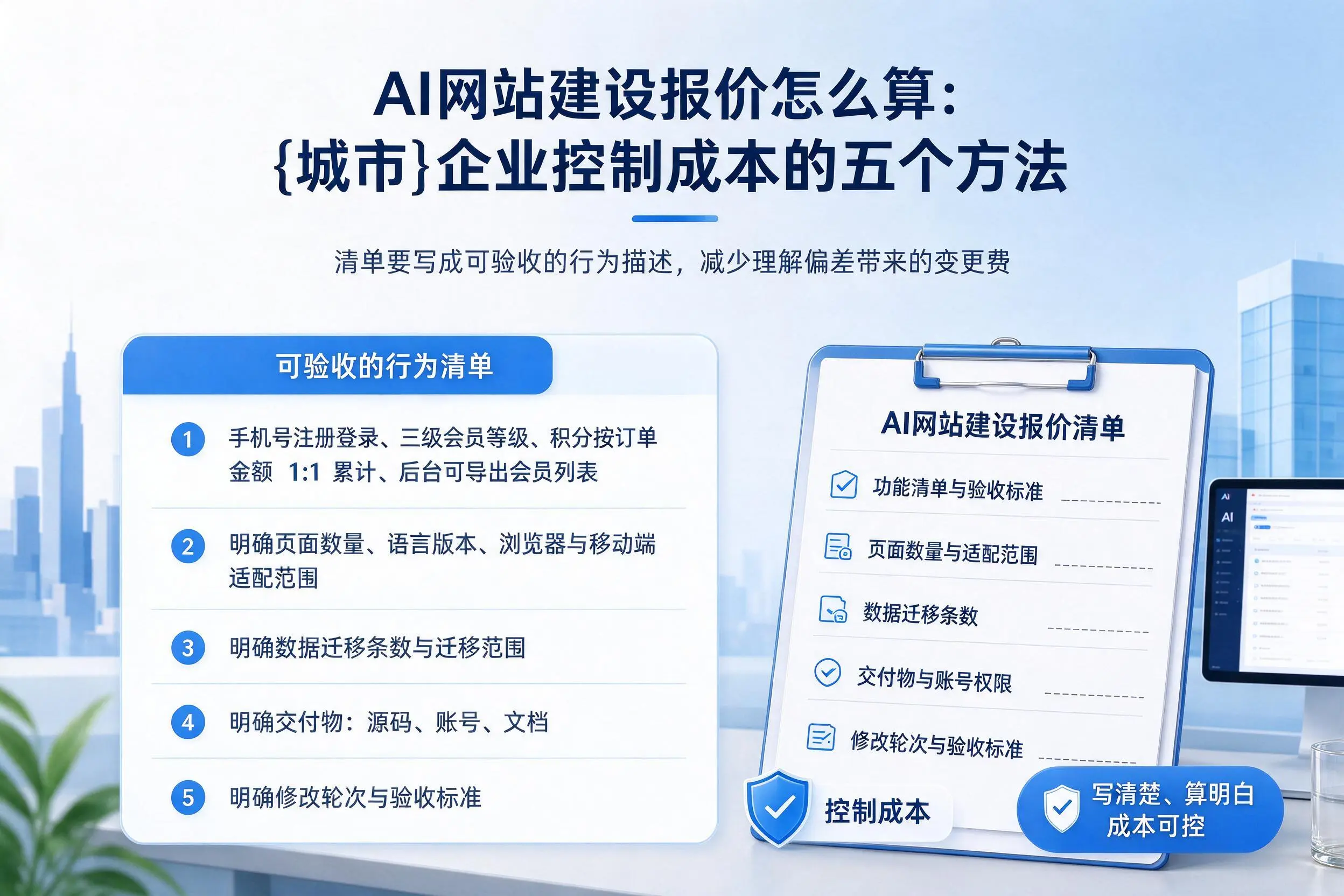 AI网站建设报价怎么算：福州企业控制成本的五个方法